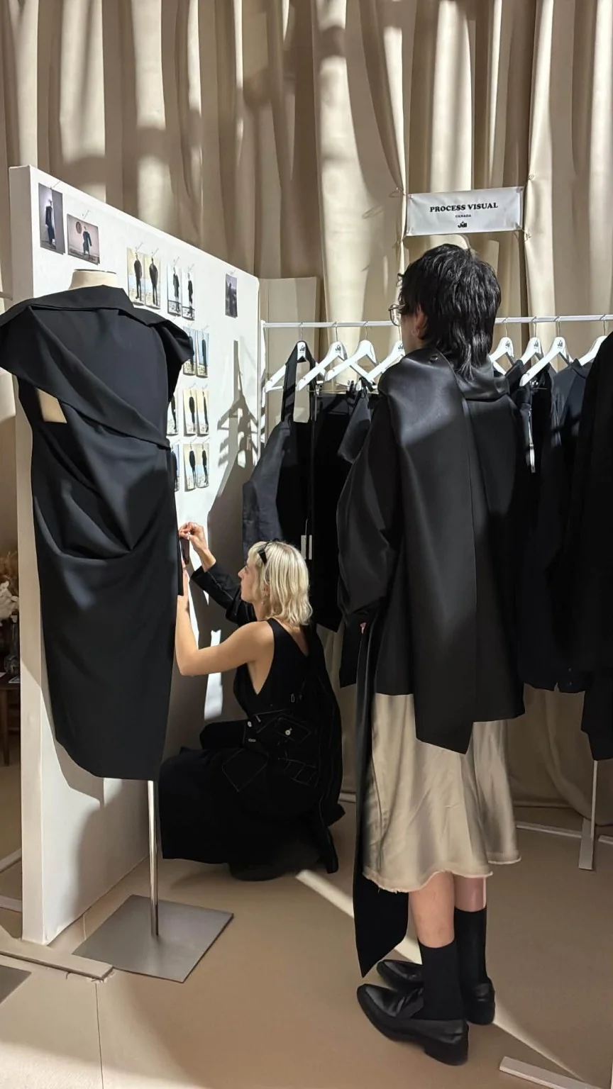 Preparing the Process Visual stand at JILL Paris in 2026, photographed by Jessy